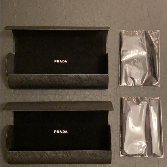 Pair of new Prada glasses cases w polishing cloths - Picture 1 of 3